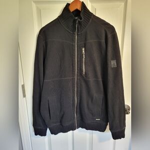 CK Calvin Klein Sweater Full Zip Black Sweatshirt Men’s Size M Great Condition